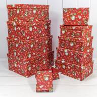 Коробки Прямоугольные Набор 1/10 34*26*15,3 &quot;Новый год&quot;-3090 1/6 Арт: 730604/3090 - Коробки Прямоугольные Набор 1/10 34*26*15,3 "Новый год"-3090 1/6 Арт: 730604/3090