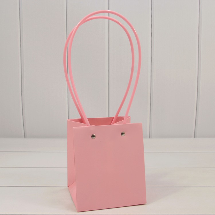 Пакет подарочный "Ваза для цветов" 13*13*15 Розовый 1/10 1/250 Арт: 00586G/3