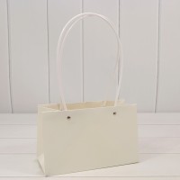 Пакет подарочный "Ваза для цветов" 22*10,5*13,5 Белый 1/10 1/250 Арт: 000586EA/1