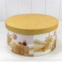 Коробки Круглые Набор 1/10 35*17,3 "Новый год"-2696 1/4 Арт: 730813/2696