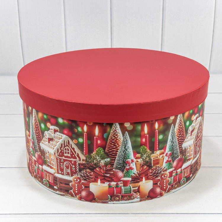 Коробки Круглые Набор 1/10 35*17,3 "Новый год"-3004 1/4 Арт: 730813/3004