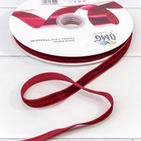 Лента Бархат 1,2см*25ярд Бордовый 1/16 1/64 Арт: 592-12/13