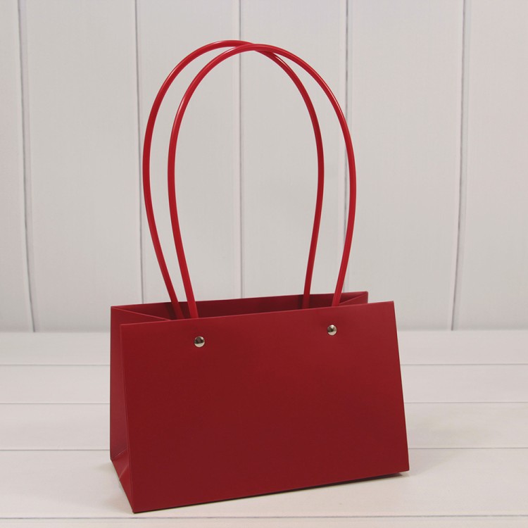 Пакет подарочный "Ваза для цветов" 22*10,5*13,5 Бордовый 1/10 1/250 Арт: 000586EA/7