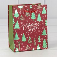 Пакет подарочный "Новый год" (407) 12*15*6,7 210г 1/20 1/240 Арт: 300407H