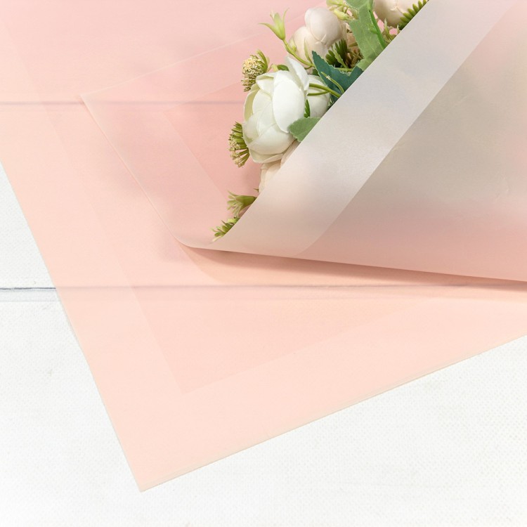 Плёнка в листах 58*58 (20 шт.) матовая с широкой рамкой 50мкм Розовый-698 1/60 Арт: 1669/698
