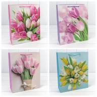 Пакет подарочный с блёстками "Тюльпаны" (микс 311) 26*32*12 210г 1/20 1/240 Арт: 000311C - Пакет подарочный с блёстками "Тюльпаны" (микс 311) 26*32*12 210г 1/20 1/240 Арт: 000311C