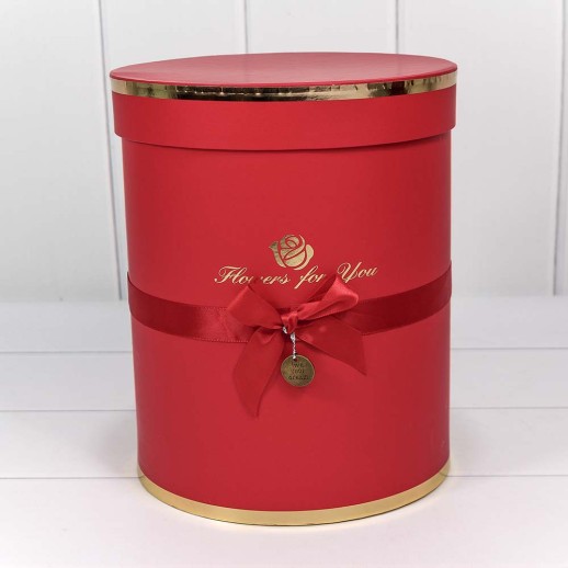 Коробки Цилиндр Набор 1/6 21*25,5 "Flowers for you" Красный 1/8 Арт: 720950/3