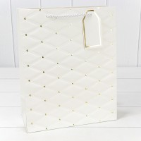 Пакет подарочный с тиснением (549) 26*32*12 210г Белый 1/20 1/240 Арт: 000549C/1