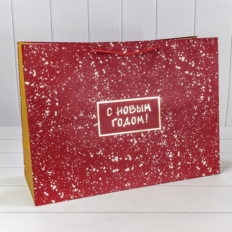 Пакет подарочный "Новый год" (микс 406) 55*40*20 210г 1/20 1/80 Арт: 300406TA