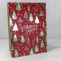 Пакет подарочный "Новый год" (микс 407) 40*55*20 210г 1/20 1/80 Арт: 300407T