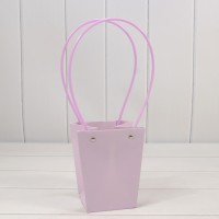 Пакет подарочный "Ваза для цветов" 15,5*13*9,5 Бледно-сиреневый 1/10 1/150 Арт: 000170G/2085