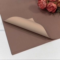 Плёнка в листах 55*55 (20 шт.) матовая двухсторонняя 65мкм Серо-коричневый/Желтовато-серый 1/60 Арт: 1631/7613