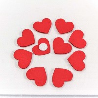 Цветочный аксессуар декоративный самоклеющийся "Сердце" 2,5 см (12 шт.) 1/20 1/500 Арт: 26007