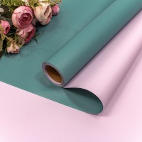 Плёнка 0,58*10м матовая двухсторонняя 65мкм Серо-синий/Сиреневый 1/30 Арт: 1604/2179