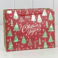 Пакет подарочный "Новый год" (407) 23*18*10 210г 1/20 1/160 Арт: 300407EA