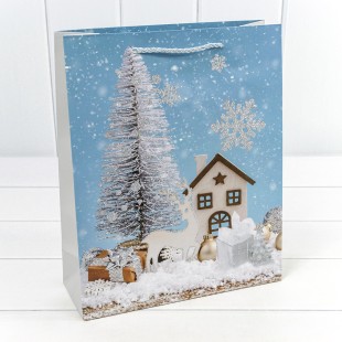 Пакет подарочный "Новый год" (микс 465) 26*32*10 210г 1/20 1/240 Арт: 300465C