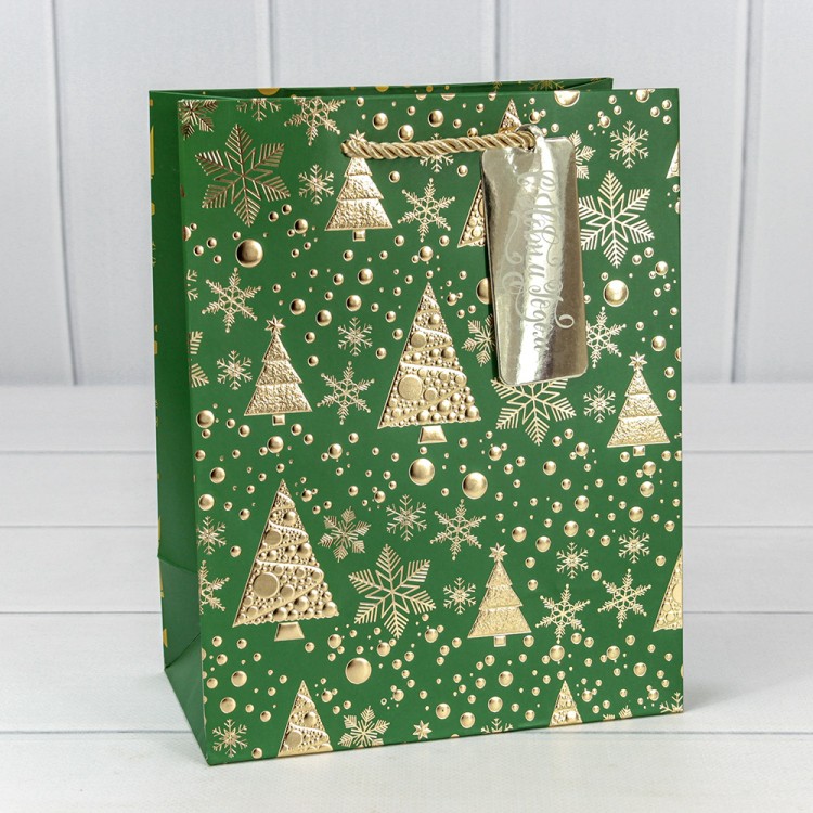 Пакет подарочный "Новый год" (404) 18*23*10 210г 1/20 1/160 Арт: 300404E