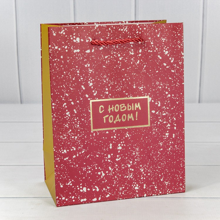 Пакет подарочный "Новый год" (406) 18*23*10 210г 1/20 1/160 Арт: 300406E