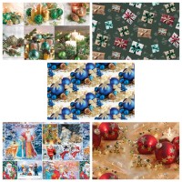 Бумага в листах 70*100 ±5% (25 шт.) 80г "С Новым годом" (микс 123) 1/10 Арт: 000402/123