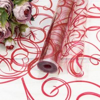 Плёнка 0,7м 500г прозрачная с печатью 12 Красный 1/10 Арт: 70012/2