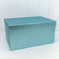 Коробки Прямоугольные Набор 1/10 50*35*25 "Кожа крокодила" матовый Бирюзово-синий 1/1 Арт: 7210808/0118 - Коробки Прямоугольные Набор 1/10 50*35*25 "Кожа крокодила" матовый Бирюзово-синий 1/1 Арт: 7210808/0118