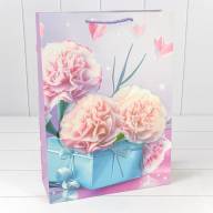 Пакет подарочный с 3D аппликацией "Гвоздики" (микс 260) 30*41,5*12 210г 1/20 1/80 Арт: 000260A - Пакет подарочный с 3D аппликацией "Гвоздики" (микс 260) 30*41,5*12 210г 1/20 1/80 Арт: 000260A