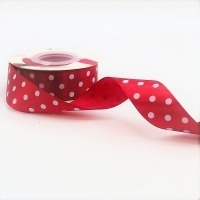 Лента Атласная Сатин Горох 2,5 см